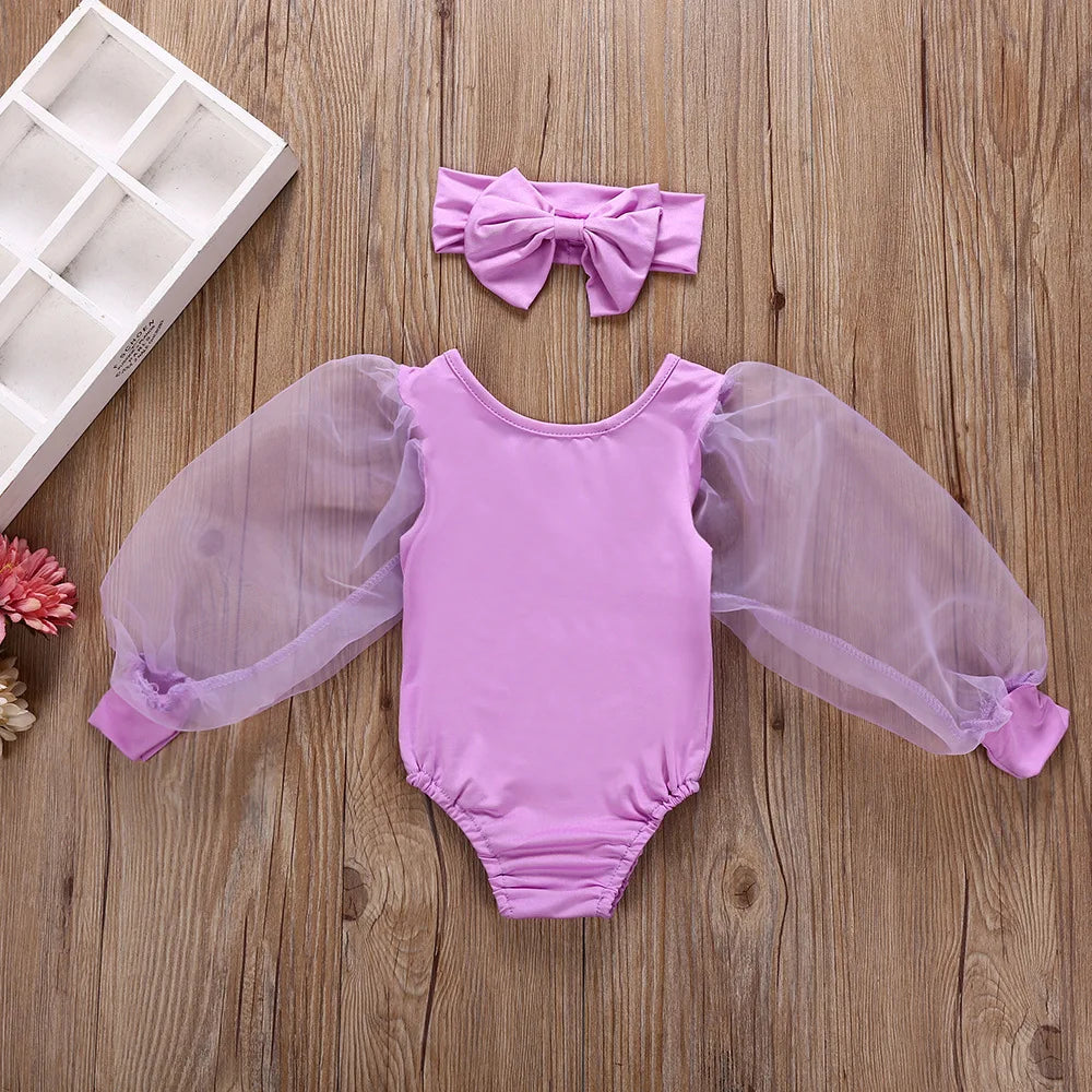 Autumn Newborn Infant Girl Clothes Fashion Lovely Long Sleeve Bodysuit Kids Girls Clothing Set Baby Girls Costume 2pcs Suit