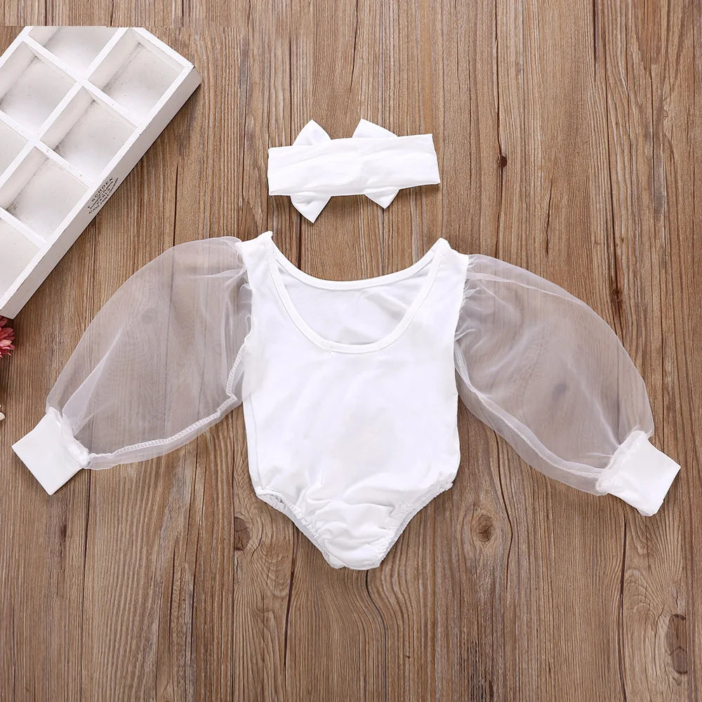 Autumn Newborn Infant Girl Clothes Fashion Lovely Long Sleeve Bodysuit Kids Girls Clothing Set Baby Girls Costume 2pcs Suit