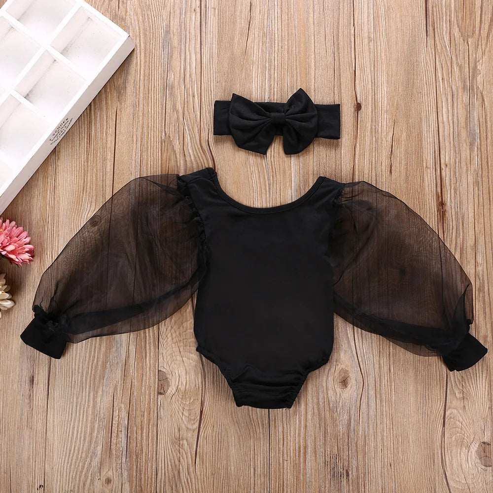 Autumn Newborn Infant Girl Clothes Fashion Lovely Long Sleeve Bodysuit Kids Girls Clothing Set Baby Girls Costume 2pcs Suit