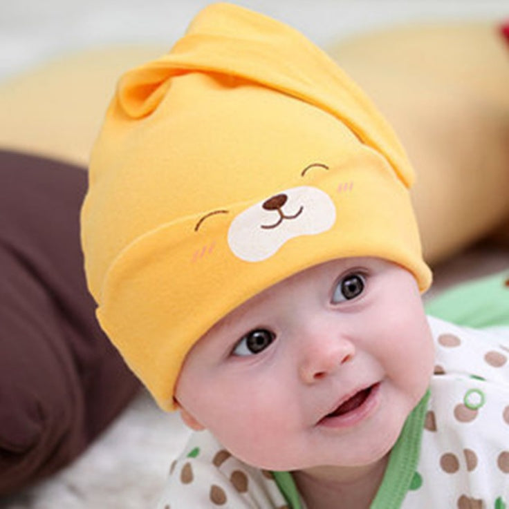 Baby Cap Cartoon Animal Double Printting Cotton Knit Beanie - Aura-Stores.com