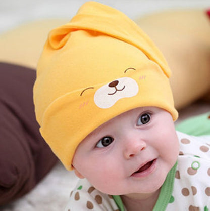 Baby Cap Cartoon Animal Double Printting Cotton Knit Beanie - Aura-Stores.com
