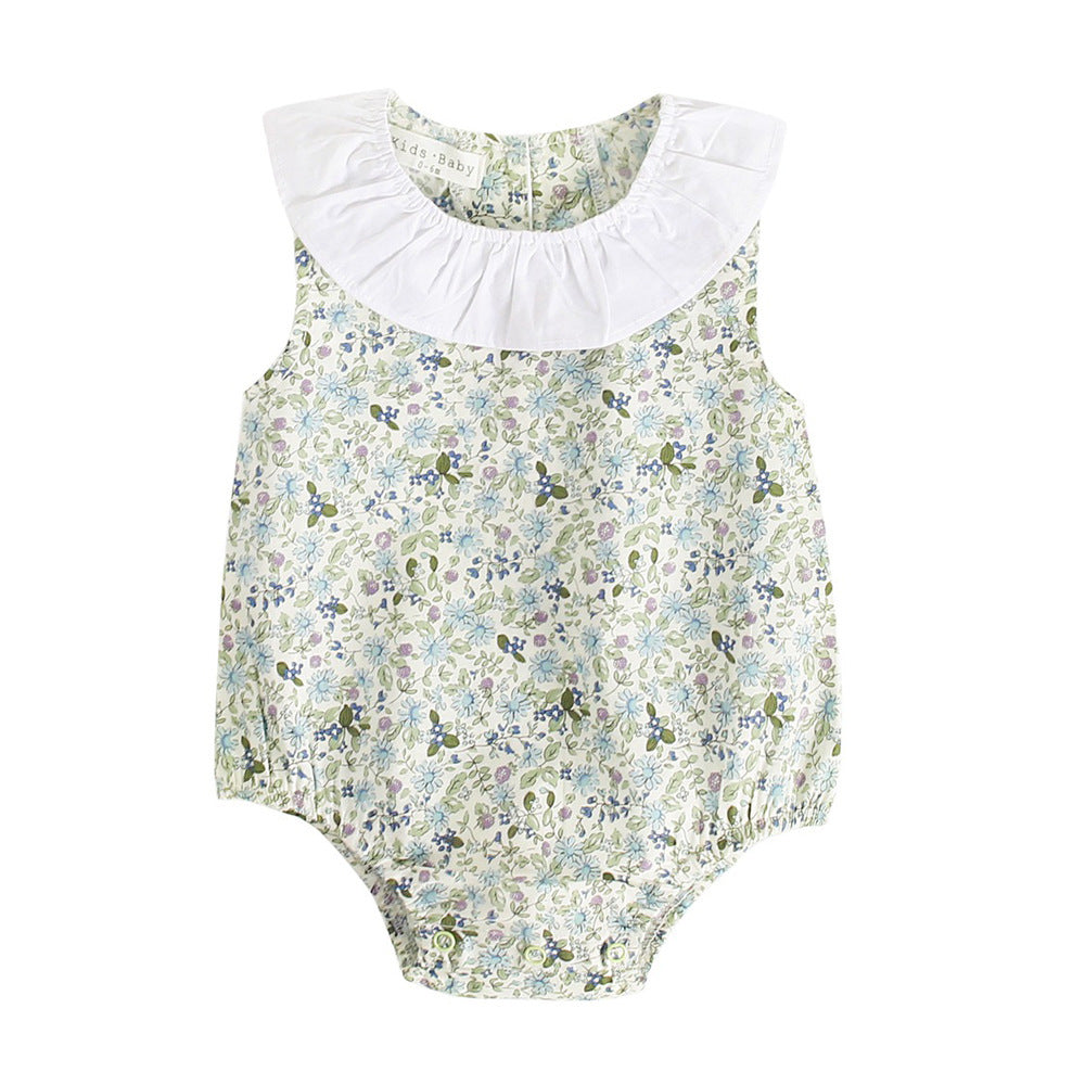 Cotton Romper Floral Baby Romper - Aura-Stores.com