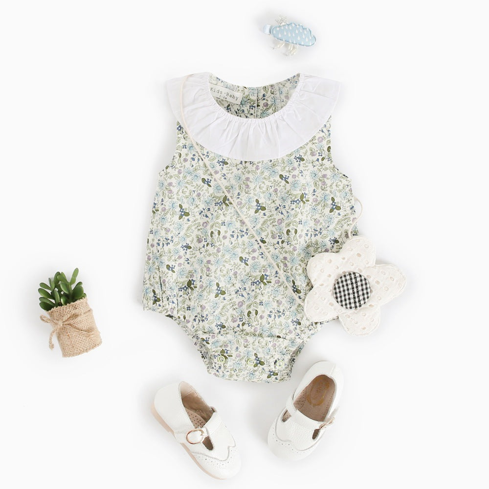 Cotton Romper Floral Baby Romper - Aura-Stores.com