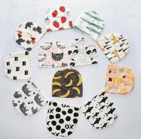 Baby Cap Cartoon Animal Double Printting Cotton Knit Beanie - Aura-Stores.com
