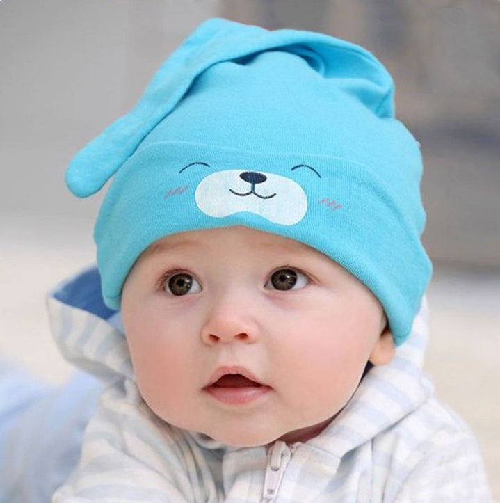 Baby Cap Cartoon Animal Double Printting Cotton Knit Beanie - Aura-Stores.com
