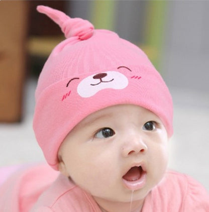 Baby Cap Cartoon Animal Double Printting Cotton Knit Beanie - Aura-Stores.com