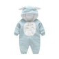 Baby jumpsuit for winter with bunny ears - Aura-Stores.com