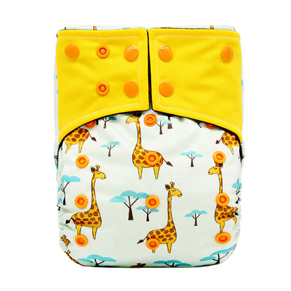 Baby washable leak-proof bamboo charcoal pocket cloth diapers