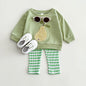 Autumn Baby Girls Suit Children's Clothing 0-3Y Infant Toddler Boys Sets Long Sleeved Baby Clothes Soft Fruit Pattern Pullover