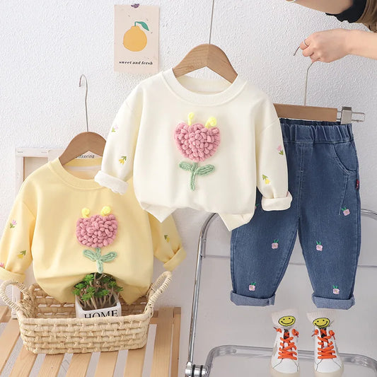 Autumn Baby Girls Clothes Children Boys Casual T-Shirt Pants 2Pcs/Sets Infant Outfits Toddler Costume Kids Clothing Sets
