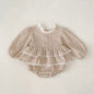 Autumn new 0-3 year old baby clothing for girls and babies, lace printed long sleeved skirts, bags, fart clothes