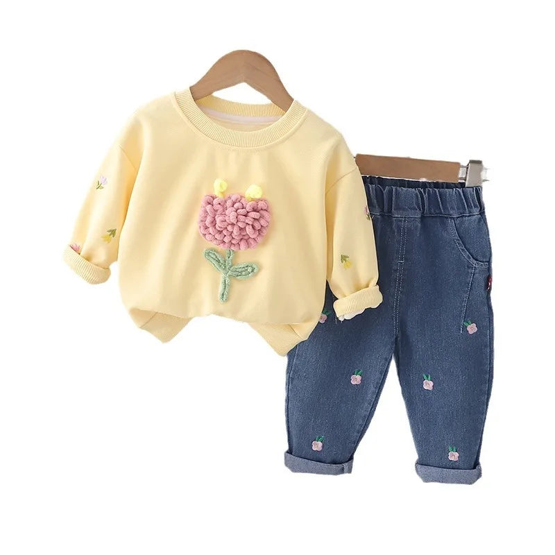 Autumn Baby Girls Clothes Children Boys Casual T-Shirt Pants 2Pcs/Sets Infant Outfits Toddler Costume Kids Clothing Sets
