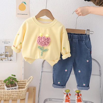 Autumn Baby Girls Clothes Children Boys Casual T-Shirt Pants 2Pcs/Sets Infant Outfits Toddler Costume Kids Clothing Sets