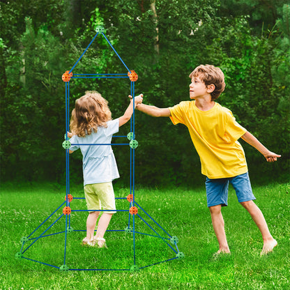 VEVOR Tent Fort Building Kit For Kids STEM Construction Toy Set Castle 120PCS